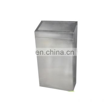 Hotel supplies kitchen square stainless steel recycle trash can compost bin with lids