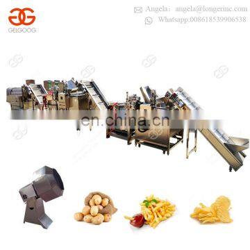Industrial Frying Equipment Fully Automatic Fresh Frozen French Fries Fryer Production Line Potato Chips Making Machine Price