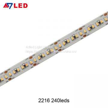 Adled Light CE ROHS UL smd2216 240leds white rope lights led strip smd for jewelry showcase furniture