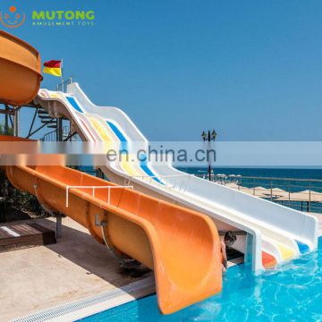 swimming pool with water slides tube for summer kids play