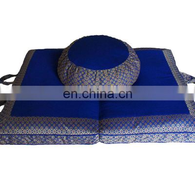 Custom color High quality cotton filled zafu zabuton meditation cushion set