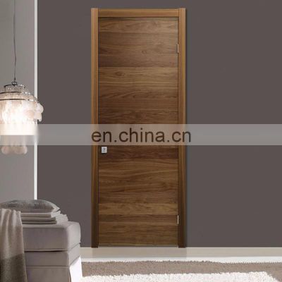 modern walnut solid core interior room door dark wood door design hotel flush door