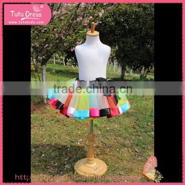 Multicolored tutu skirt for girls pleated girl princess skirt