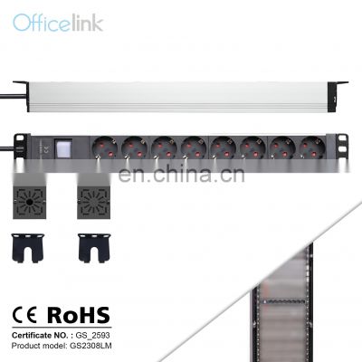 Power distribution unit socket with Double pole switch and Multi angled bracket
