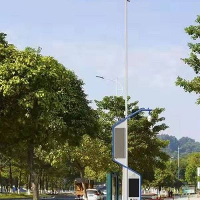 Customized Aluminium Lamp Pole Galvanized Steel Solar Street Light Poles