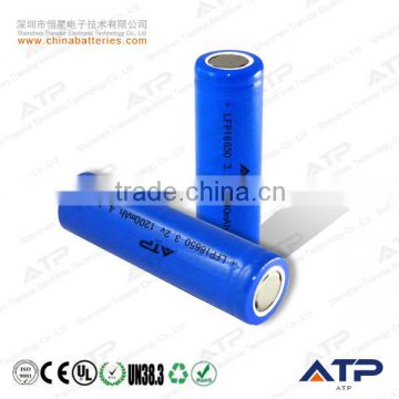 3.2V 1200mAh LifePO4 18650 Rechargeable electric bike battery cell