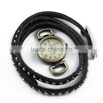 2016 Brand New Women Quartz Fashion Black bracelet Watch Elegent watches LD080