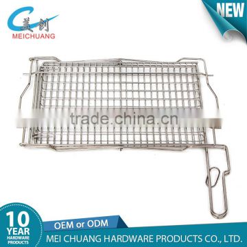 Stainless steel barbecue fish basket