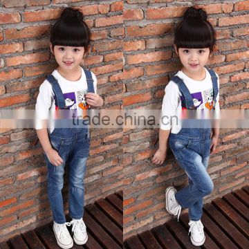 wholesale baby girl child pants leisure children overalls jeans