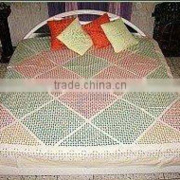 Applique Work BOHO style Bedspreads India