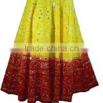 Ethnic bandhni lone Skirts