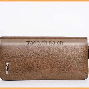 Portable men leather purses money bags