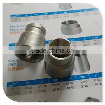 Reducer Coupling Banded Fitting 3/4" x 1/2" Type 304/316