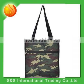 zippered printed tote bag for men and women