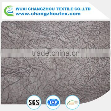 100%polyester microfiber fabric with glue embossing for sofa