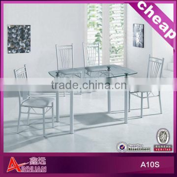 A10S japanese dining table low oval glass top dining table