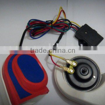 red and blue multi-tone electrical magic horn for motorcycle and car