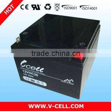 12VHC26 Valve Regulated Lead Acid Rechargeable Battery pack for wheelchair