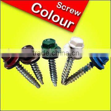 Hex head self drilling screw with EPDM rubber washer