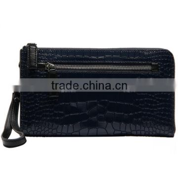 S5029-B3205 Newly design admiringly Noble crocodile pattern wallets leather clutch bag for business lady