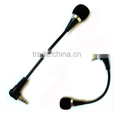 3.5mm Mini Flexible Neck Microphone Mic For PC Laptop MSN website Black B424