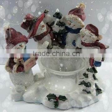 Resin snowman figurines for Christmas, popular decoration