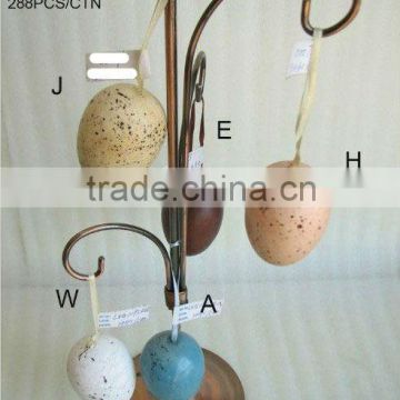 Hot Sale Artificial Polyster 2" Egg Ornament For Christmas And Home Decoration