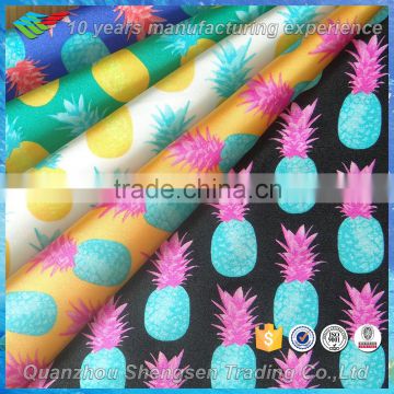 girls pineapple printed lycra nylon spandex fabric