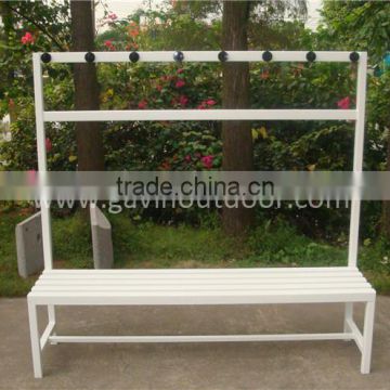 Single side changing room bench metal dressing room bench