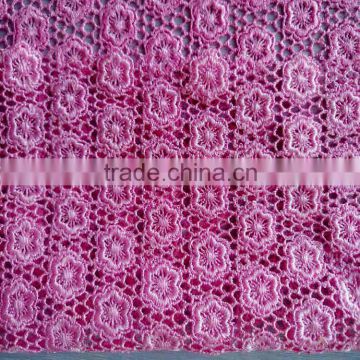 2016 new100% polyester allover lace Embroidery textile chemical
