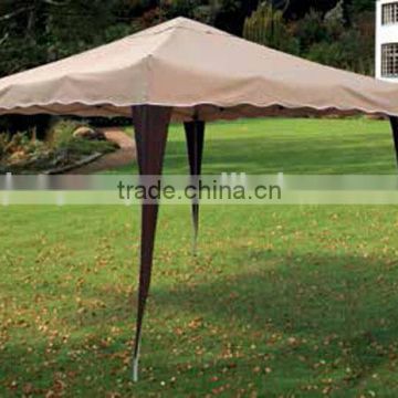 Brown folding gazebo with aluminum structure