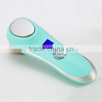 CE and ROHS Approved hot and cool ultrasonic facial massager for skin lift and tightening