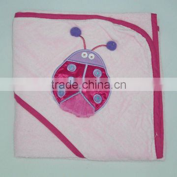 baby towel cotton with animal embroidery hood