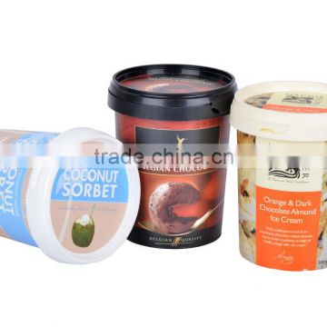 customized IML rigid plastic boxes containers cups packagings