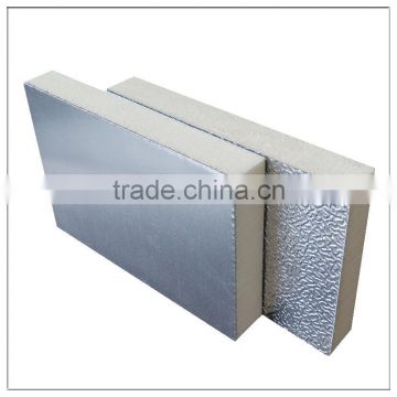 Smooth surface aluminum foil compound Polyurethane/PU air duct panel