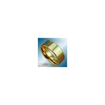 Very Plain Gold Plated 8mm Width Tungsten Ring