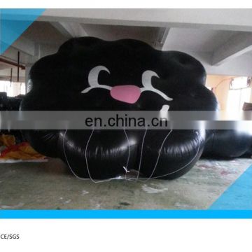 black inflatable cloud helium balloons/dark cloud shaped helium balloons