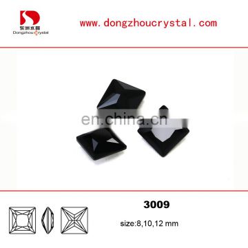 Dongzhou Jet Square shape Fancy Stone Crystal Wholesale beads