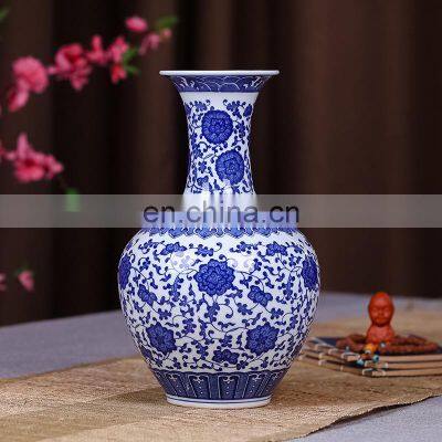 Wholesale Antique Blue And White Chinese Ceramic Flower Vase