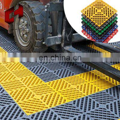 50Mm Air Ventilation High Strength Performance Eco Threshold Seal Workshop Garage Tiles Interlocking Pvc Garage Tile With Hole