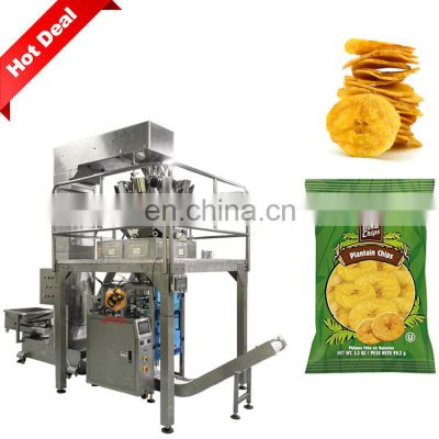 Automatic Chips Weighing System Packaging Machine Plantains Chips Packing Machine Banana Chips Packing Machine