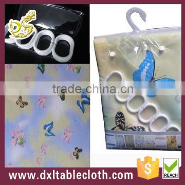 Polyester hookless showr curtain of butterfly