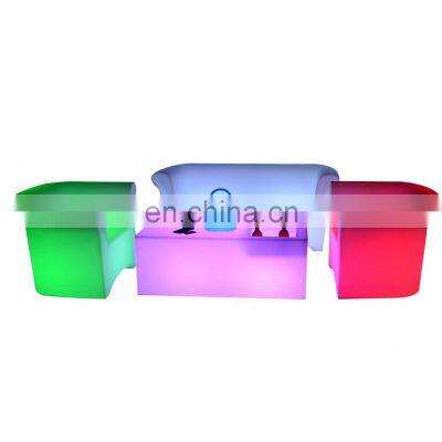 Outdoor Pe Plastic Garden Section Led Sofa