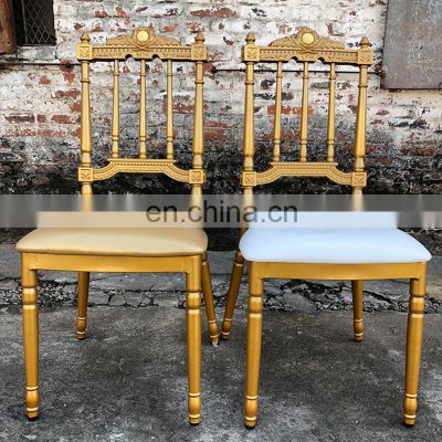 Gold color plastic chairs for events chairs wedding