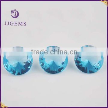 Wholesale big light blue faceted glass gems ab