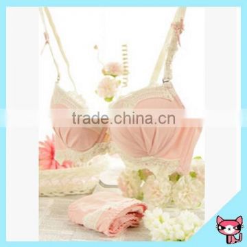 Pink Bow Sexy Bra Set for Girl
