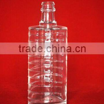 750ml empty vodka glass bottle