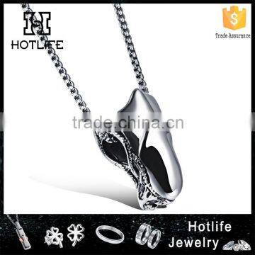 wholesale fashion jewelry unique cool design stainless steel crocodile pendant