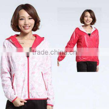 Fashion womens reversible windbreaker