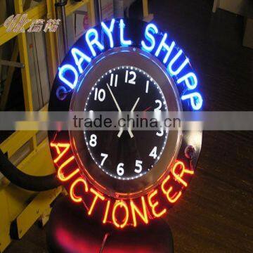 multi colorcustomized modern letter neon wall clock